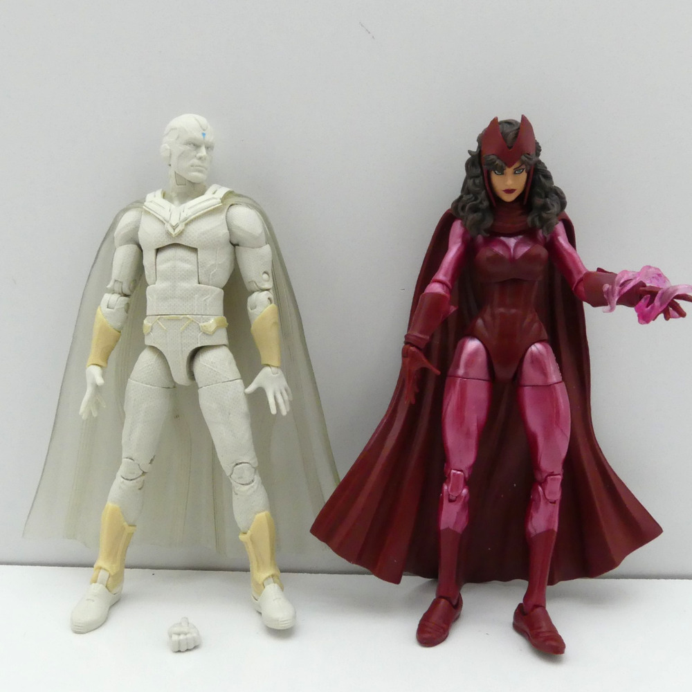 Marvel Legends Scarlet Witch & White Vision Action Figures Lot Incomplete